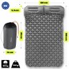 Ultralekki materac dmuchany dwuosobowy do spania na kemping i trekking HyperMotion Campmat – 190x120 cm – szary